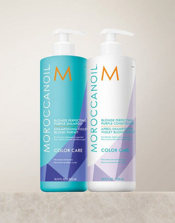 מארז שמפו ומרכך סגול 500 מ"ל – MOROCCANOIL